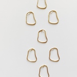 new!【4pcs gold】変形リングチャーム #02
