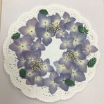 NO.412N 再販✨薄紫の紫陽花リース／押し花素材