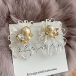 [time sale] clear aurora floral pierce