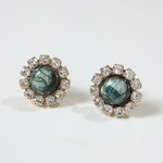「daisy カーキ色」ピアス