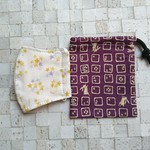 ハンドメイド　ガーゼマスク＆マスクケース（ミニ巾着）　大人用　花粉症仲間に届け！！