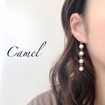 パール4連ピアス／イヤリング
