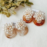 pearl beads Flower ピアス/イヤリング 