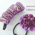 《T様オーダー品》バナナクリップとお花ヘアゴム