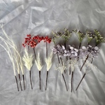 新作＊ドライフラワー髪飾り  white purple berry pink