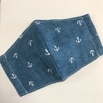 ダブルガーゼの立体マスク 大人小さめ(⚓︎)