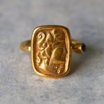 SALE＊古代スタイル＊ブロンズ印章　女神　指輪＊8号　GP