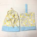 バブル柄＊体操服入れと上履き入れセット