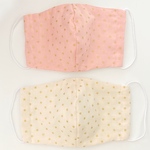 オーガニックコットンのマスク　pink white