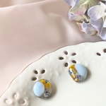 ku*momo𓆸𓇢春のミモザ 変形レジン フラワーピアス 入学式
