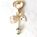 選べるイニシャルキーホルダー＊白猫さん