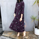 【FLOWER PRINT DRESS】color:purple