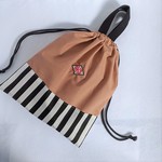 お着換え袋◇入園/名入れ/巾着/チェック/オーダー/刺繍/1003-04