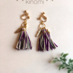 《再販♡》秋色♡タッセルとフェザーのイヤリング＊＊
