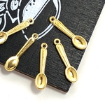 かわいい　スプーン ゴールド チャーム アクセサリー DIY パーツ 金 6個