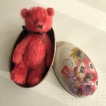 色抜き加工モヘア のおやじ顔bear
