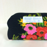 Remakeポーチ Bk×flower