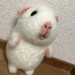 白いモルモット🐹二頭身🐹モルモット人形