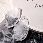 【32】6こ☆再販！！マーブルクリアパーツ（穴付き）　　ハンドメイド　アクリルパーツ　