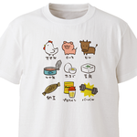 筋肉は裏切らない【ホワイト】ekot Tシャツ <イラスト：タカ（笹川ラメ子）>