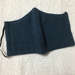 『再販』シンプル大人マスク　藍色(鼻高タイプ)