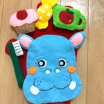 ☆再販☆新作　☆手袋シアター　はみがき　かばくん