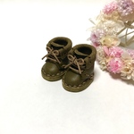 ＊送料無料＊mini☆mini ミニチュア編み上げブーツ③（カーキ)