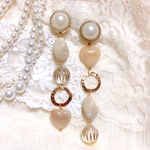 一点のみ♡大ぶりアシンメトリーアンティークイヤリング/ピアス