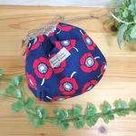 しじみ巾着＊ninaバオッコー　ディープブルー