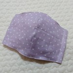 【特大】大人用立体マスク＊ペールライラックのドット＊