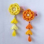 【30%off】つまみ細工 ベビークリップ  黄色