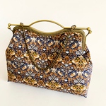 リバティ　がま口トートバッグ