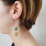 【SALE】【 chimie vintage- 1237】ドイツ製ハート×ヴィンテージ グリーン