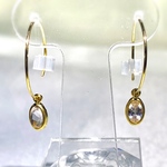 k14gf  宝石質　クンツァイト フープピアス  6×4mm