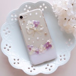 小さな紫陽花ブーケ❁.*･ﾟドライフラワーiPhoneケース  ラベンダー【※iPhone専用ページ】