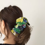 【送料無料】＊バナナクリップ flower yellow＊下から挟んでとめるだけ 簡単ヘアアレンジ