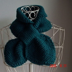 ☆彡コバルトグリーンの葉っぱのNeck Warmer 