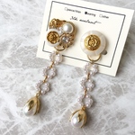 【イヤリング】vintage button accessory
