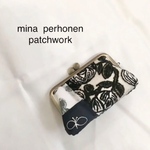 ミナペルホネンdeがま口カードケース＊パッチワークrosy