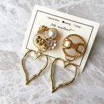  【イヤリング】vintage button accessory