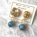 【ピアス】vintage button accessory