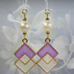 春・藤色♡ピアス（樹脂フック）