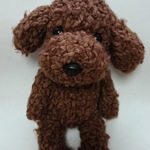 あみぐるみ 犬(茶プードル25cm)