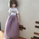 リカちゃん服＊マキシ丈チュールスカートGP