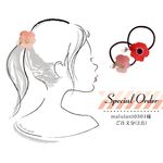 ＜malulani0301様ご注文分＞ お花ヘアゴム --- "a piece of viola " & "a piece of anemone"