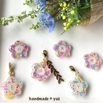 お花のイニシャルチャーム❁ミニ