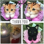 kayokokocha様　おててつき猫羊毛フェルト