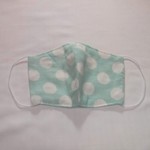 【再販】送料込み　大人用立体ガーゼマスク②（グリーンドット）