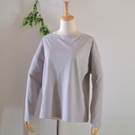 【ha**様ご予約品】ボートネックカットソー　淡グレー【Ladies M】