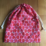 【訳あり】巾着袋 体操袋 パジャマ袋 花
